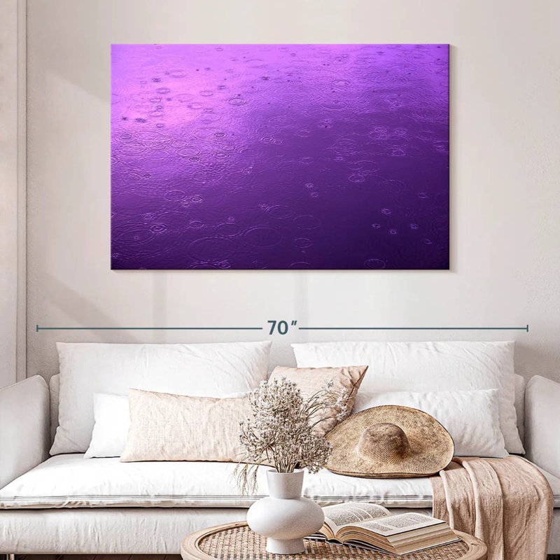 Vue de la pluie mauve Alvord, H 32 po x l 48 po
