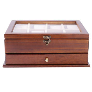 Latitude Run® Jewelry Box Double Layer Storage Velvet Cosmetics