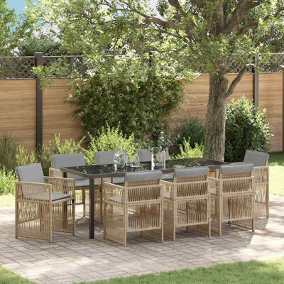 Emiya 8 - Person Patio Dining Set with Rectangular Table