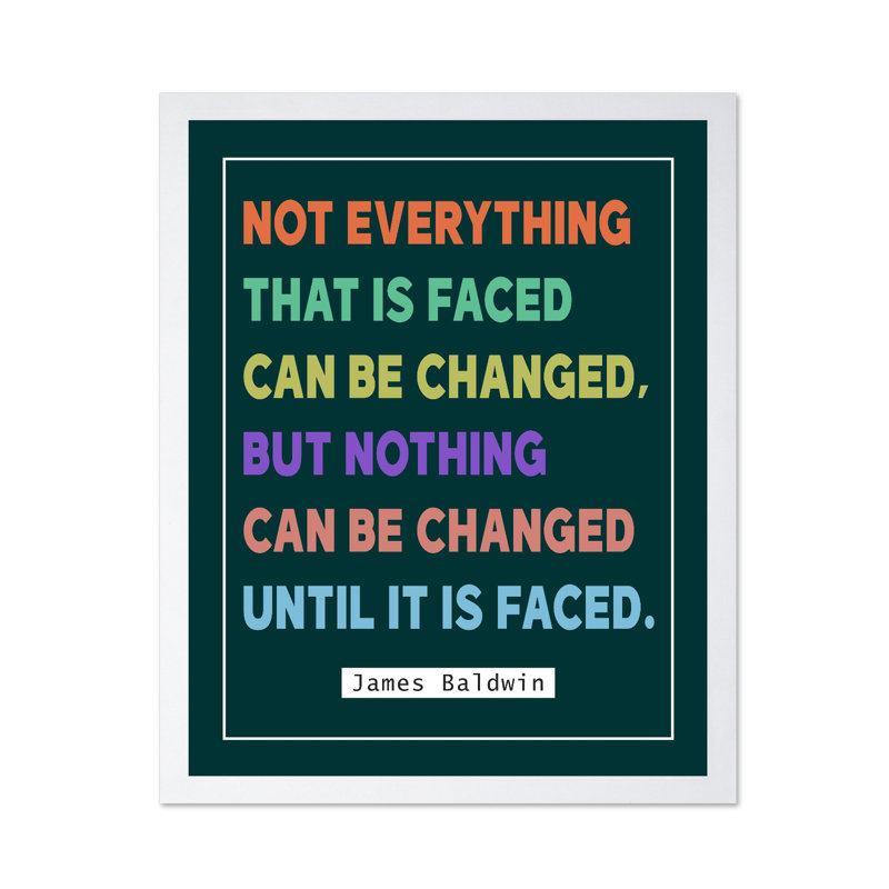 Rien ne peut être changé, Poster, 24"H x 32"W, White Framed