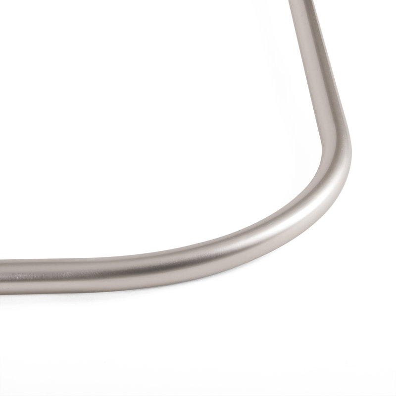 Brushed Nickel L-Shaped Wall Mounted Shower Curtain Rod