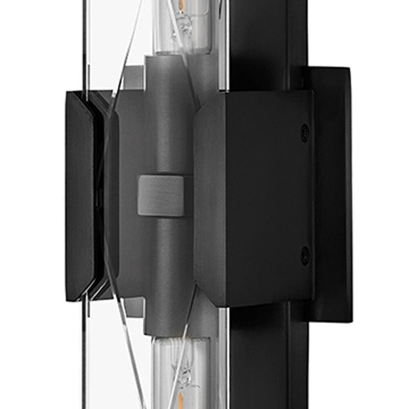 Hinkley Monte Etched Glass Bathroom Vanity, Black Oxide