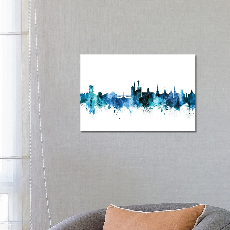 Iowa City, Iowa Skyline by Michael Tompsett - Wrapped Canvas Gallery-Wrapped Canvas Giclée