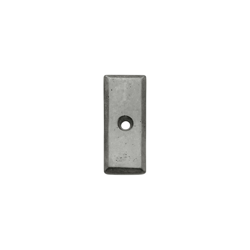Metal Knob Backplate, White Bronze Dark