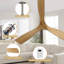 Ventilateur de plafond en bois massif intelligent à 3 pales de 52 po Kemp sans lumière, nickel sable et beige-11215660