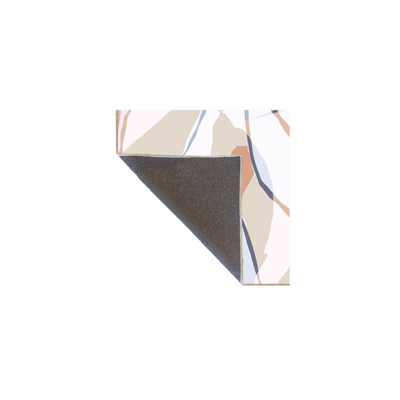 Colorful Bordered Wing Patterned Woven Base Machine Washable Rug