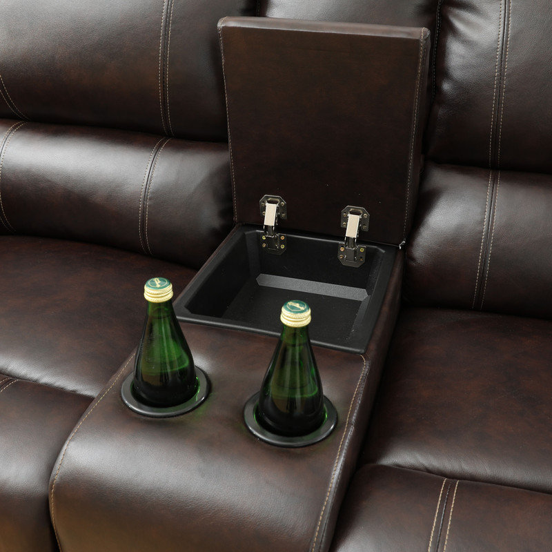 Volta Faux Leather Sectional, 40'' H X 104'' W X 37'' D