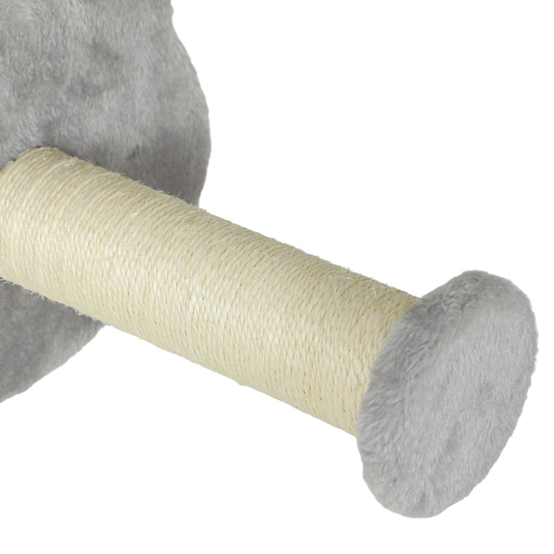 Étagères murales pour chat Tucker Murphy Pet ™, étagères pour chat 4 pièces avec marches, poteaux à griffes, échelle, plateformes, balles de jouets, meubles muraux pour chat, gris clair