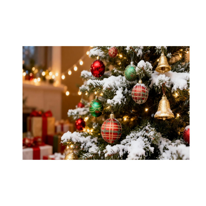Ensemble de 16 boules de Noël incassables de 2,36 pouces rouge vin et or en plastique
