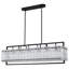 Lustre rectangulaire 6 lumières pour îlot de cuisine à intensité variable