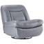 Chaise d'appoint pivotante et berçante en similicuir-896893762