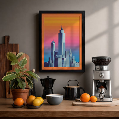Urban Twilight Modern - Framed Print