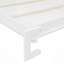 Grand lit blanc pour le mur, avec rangement spacieux, caractéristiques à rayures en losange et fixation murale convenant à un matelas de 6 à 8 pouces, avec rayures, support de 600 lb