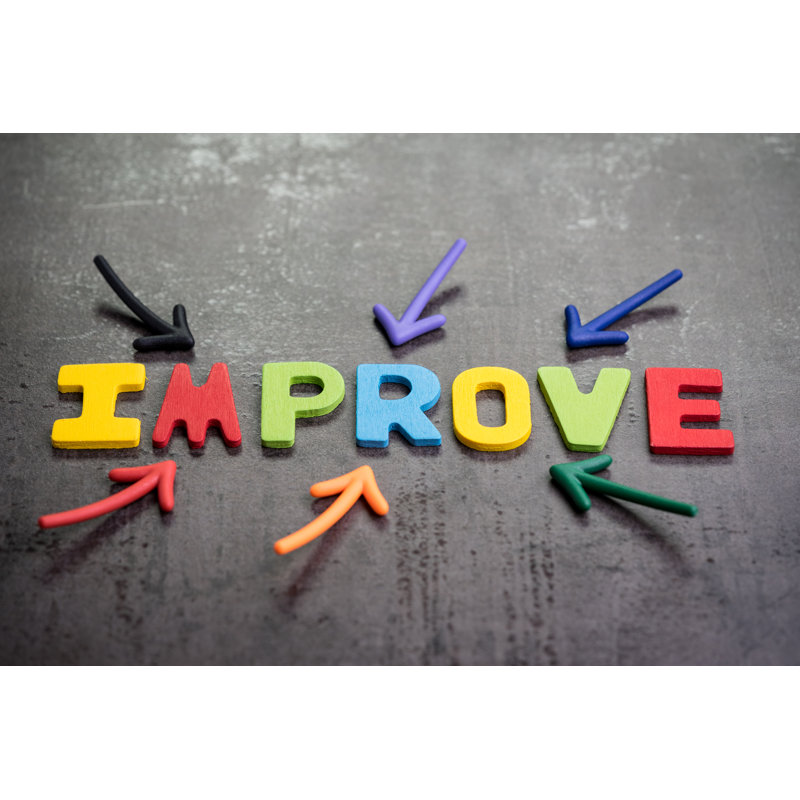 Arrows Pointing Improve by Nuthawut Somsuk - Wrapped Canvas Print, 30cm H x 46cm W x 3.8cm D
