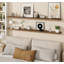 Ensemble de 2 petites tablettes murales en bois flottantes avec supports invisibles pour le salon, la chambre à coucher, la cuisine, le rangement de la salle de bain et la décoration-1567018375