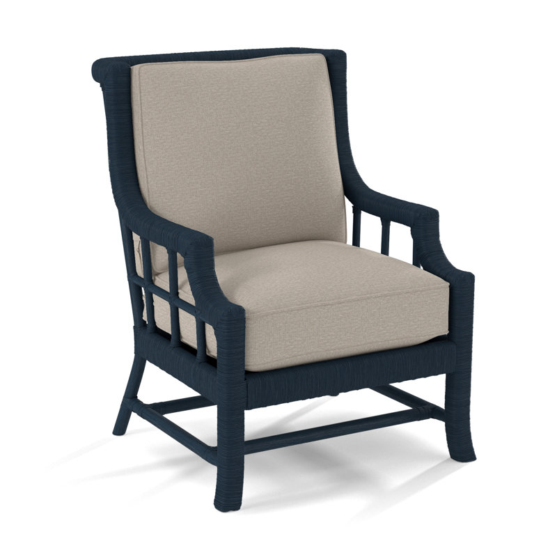 Lafayette Armchair, Beige Performance Fabric; 0851-73, Antique Frost White
