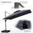 10 "Square Cantilever Advanced Fabric Umbrella with Base and Soft Colours Changing Light for Umbrella-789785073