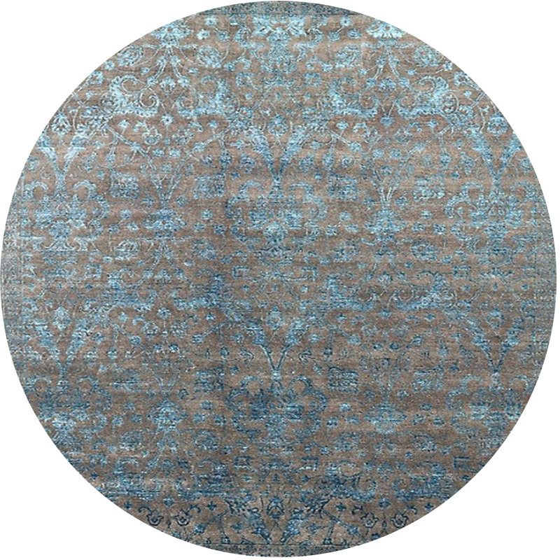 Paulis Oriental Indoor Rug, Round 7'