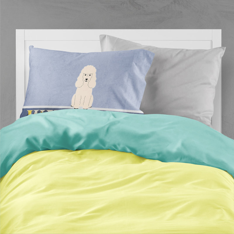 Taie d’oreiller welcome, Caniche blanc