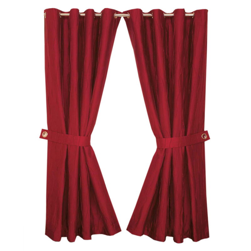Maglione Room Darkening Curtain Pair, Red