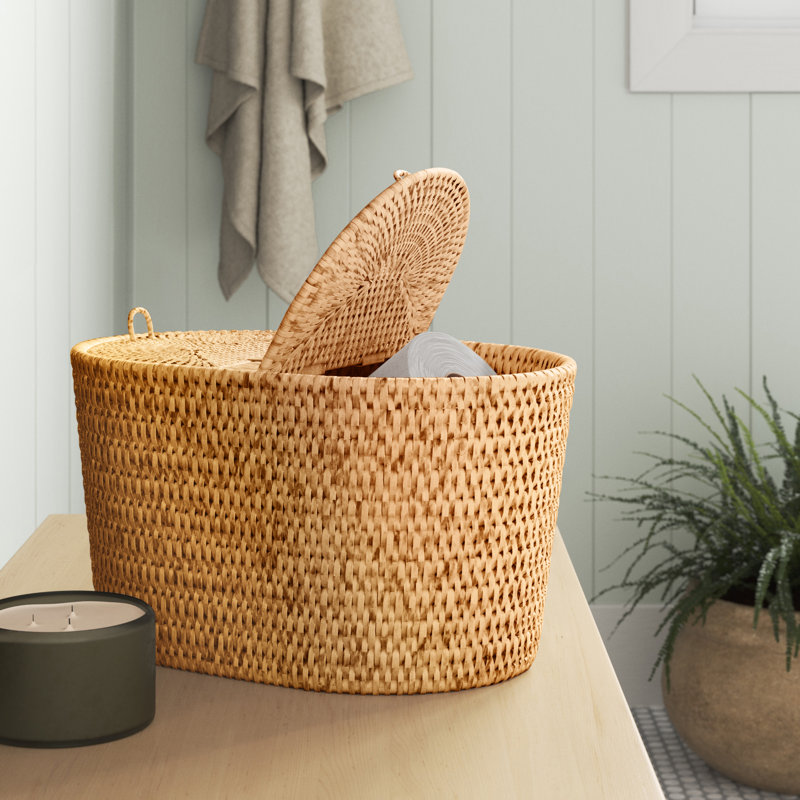 Couvre-boîte à mouchoirs en rotin Esmeray, Brun