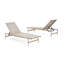 Ensemble de chaise longue d'extérieur en aluminium durable avec filet résistant aux intempéries et structure antirouille