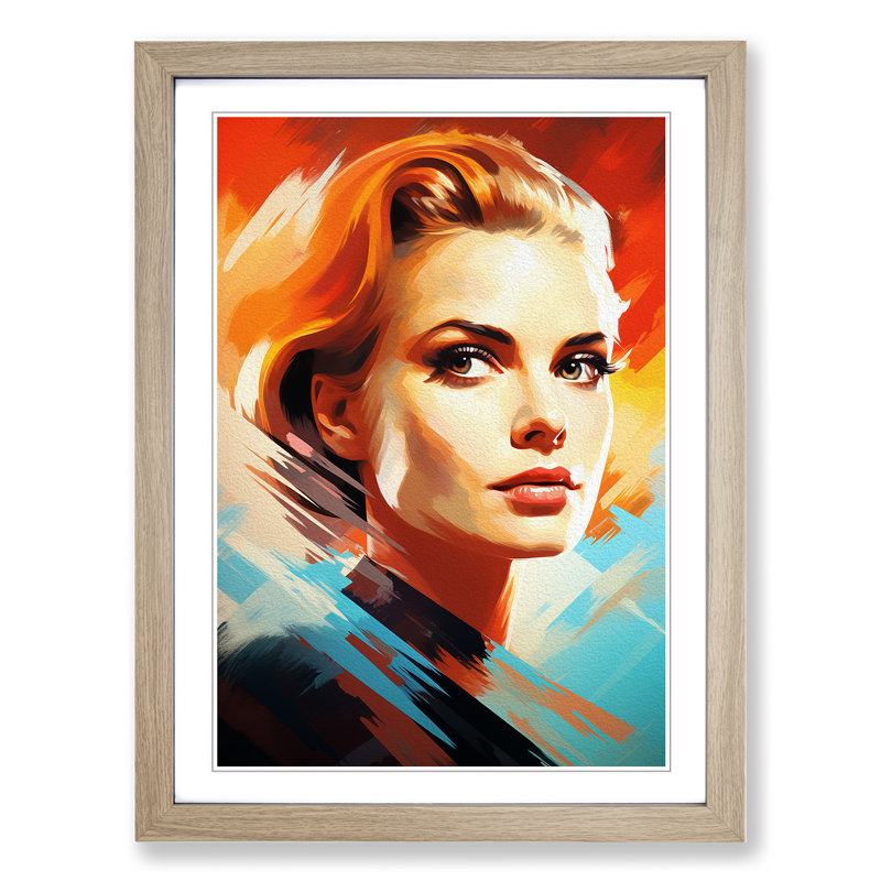Grace Kelly Futurism - Framed Print