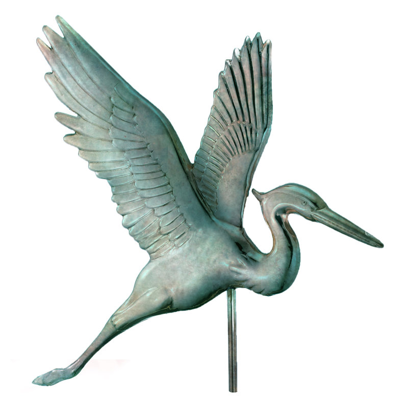 36'' H Metal Animals Weathervane, Blue Verde Copper