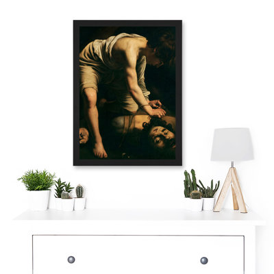 Caravaggio David Goliath Religious - Single Picture Frame Print