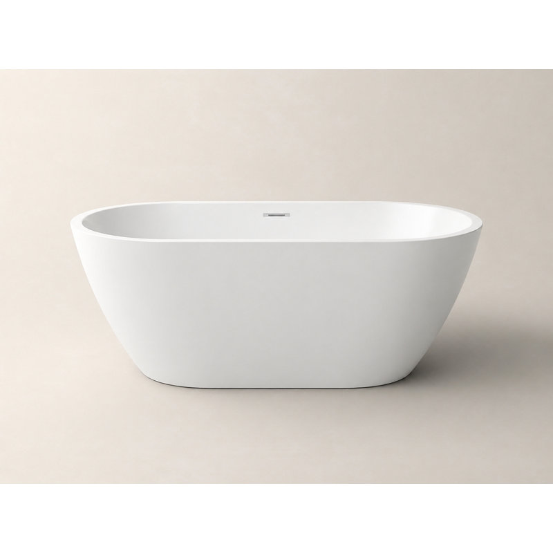 59" x 30"  Freestanding Soaking Acrylic Bathtub