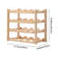 16 Bottle Open Shelving Wine Bottle Rack Wooden