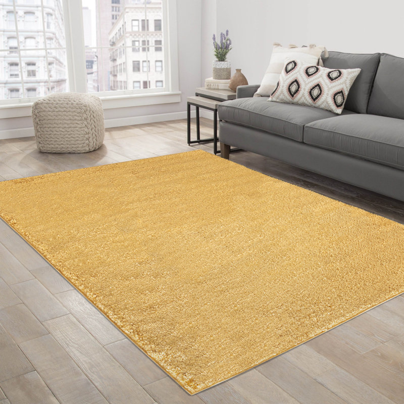 Solid Colour Shag Area Rug, Rectangle 120 x 170cm