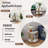 2 Tier Faux Marble End Table with Storage Shelf, Modern Side Table for Living Room, Bedroom