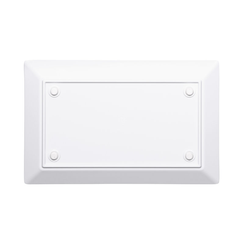Elite Global Solutions Melamine Platter, White, 1" H x 13.75" W x 9" D