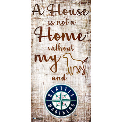 MLB Team «A House is Not a Home Sign», art textuel sur bois