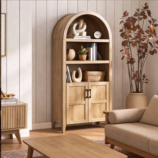 Natural Wood Display Cabinet
