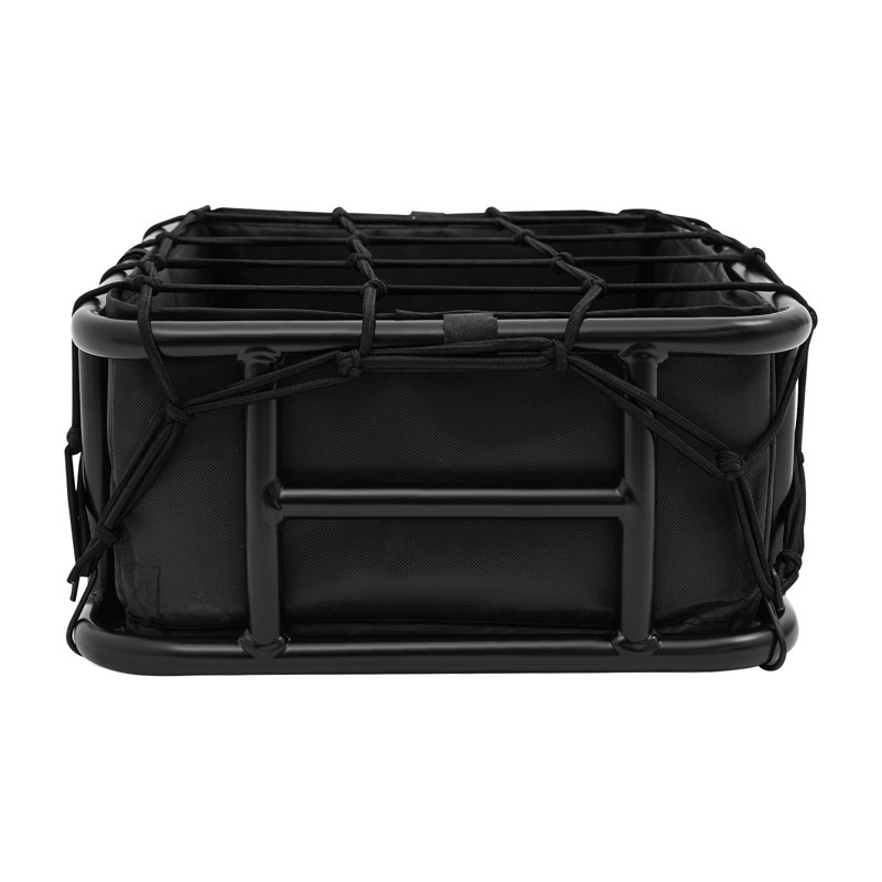 Panier de vélo arrière, panier de vélo arrière avec filet à bagages et doublure intérieure de panier