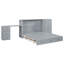 Grand lit escamotable avec port USB, grand tiroir et armoire / bureau - Lit armoire polyvalent-161575587
