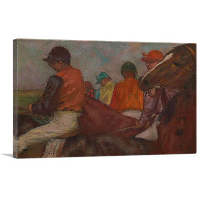 «The Jockeys 1882» par Edgar Degas - peinture sur toile tendue