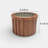 Round Strata Planter MD - Grey Brown, Lightweight Aluminum with Drainage and Water Retention Tray-1307503191