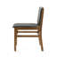 Chaises de salle à manger à la mode, revêtement gris foncé, chaises rembourrées à structure en bois d'hévéa, solide
