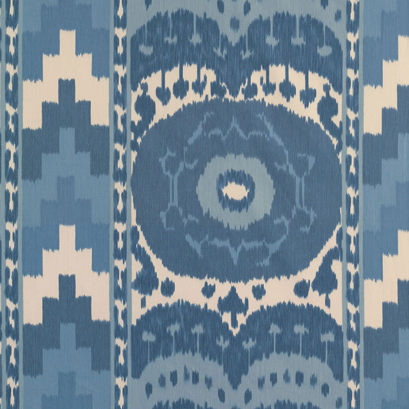 Tissu Samarkand Ikat II, Bleu