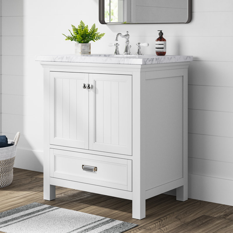 Brantley 30'' Single Bathroom Vanity Base Only in White