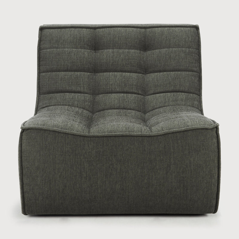 Armless Chair, Moss Cotton Blend