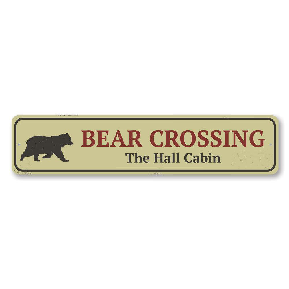Bear Crossing Aluminum Sign Lizton Sign Shop, Inc 