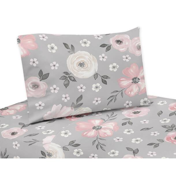 Sweet Jojo Designs Watercolor Floral 4 Piece Crib Bedding Set & Reviews ...