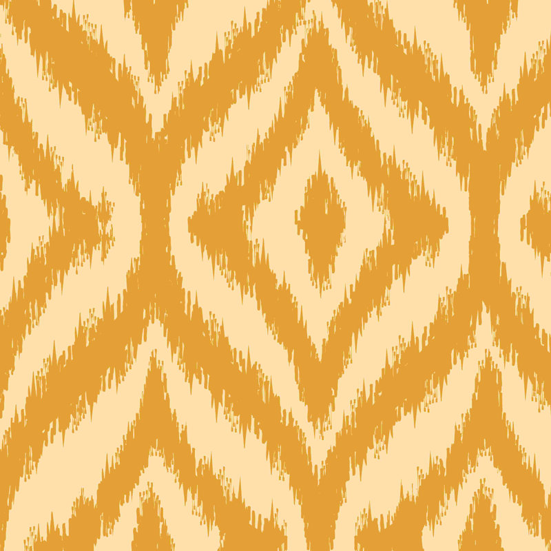 Or et crème Ikat 2, H 12 po x l 12 po