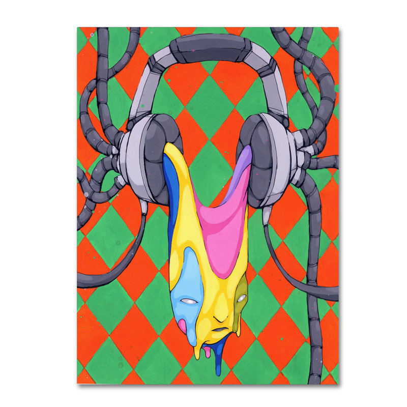 « casque generation », reproduction sur toile tendue, H 19 po x l 14 po x P 2 po