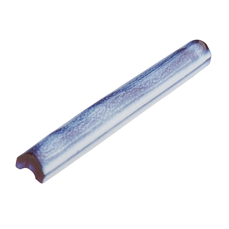 Antic Special 6" x 0.75" Ceramic Pencil Liner / Round Tile Trim in Blue