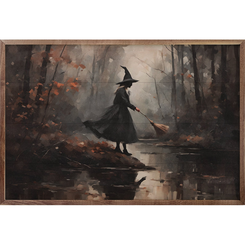 Witch Hunt In Forest, 5" H x 8" W